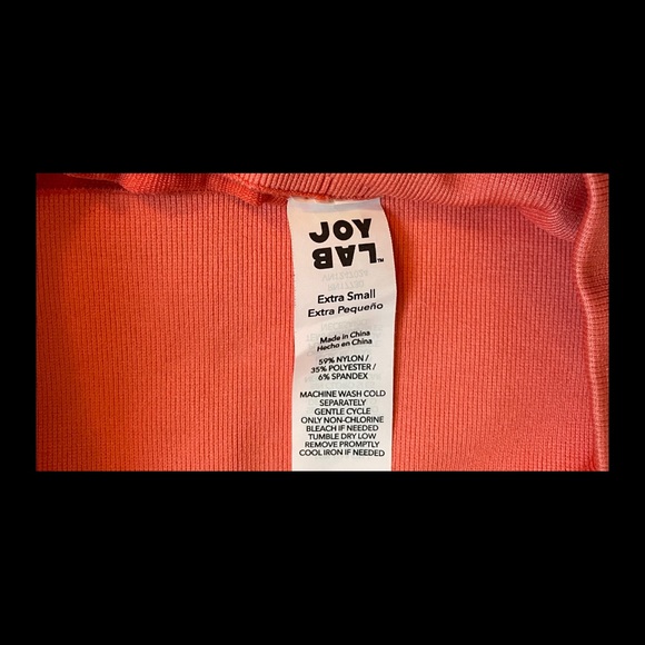 JoyLab WorkOut Set Sport Bras&Leggings SizeXS Orange Cantaloupe Not Bright Color - Picture 5 of 5